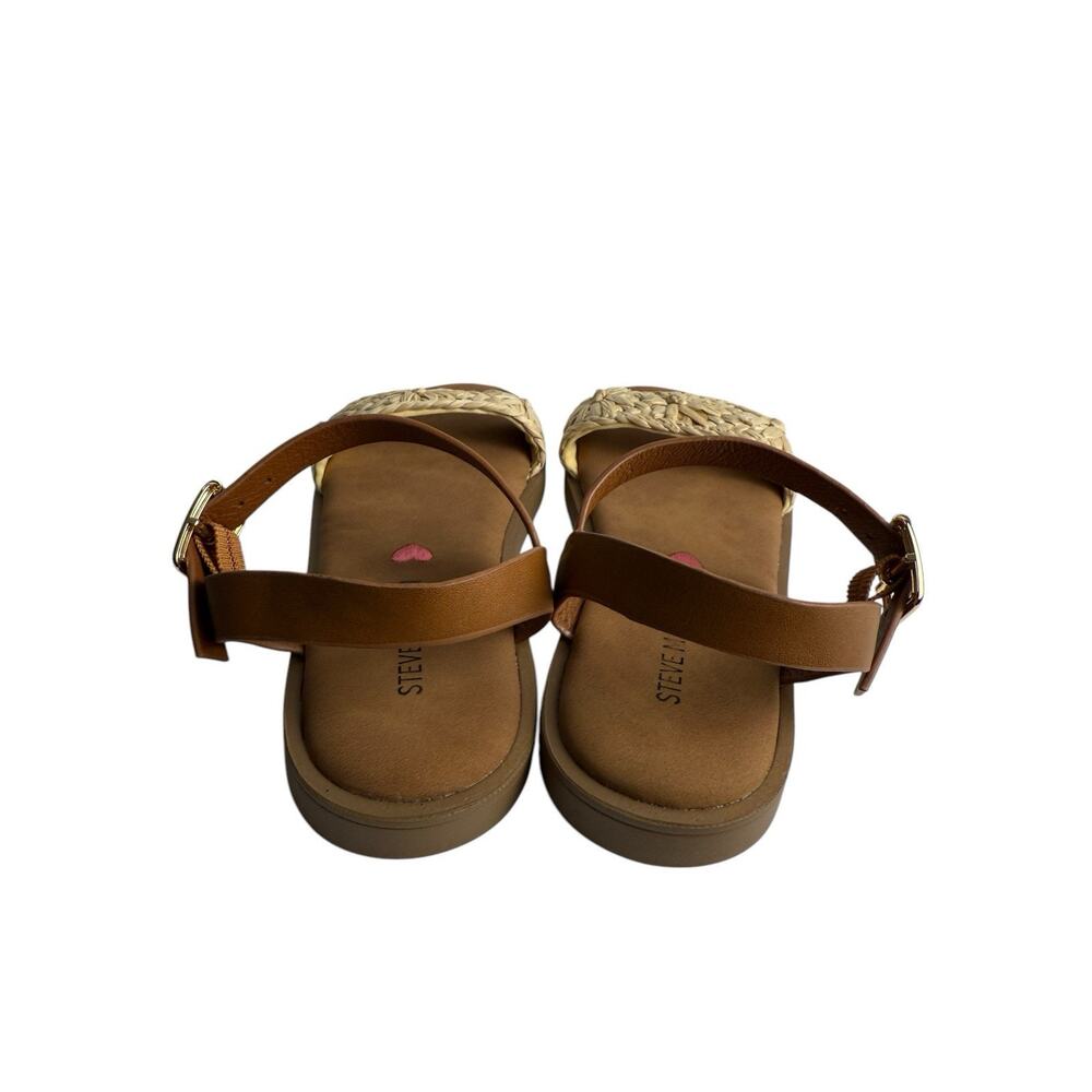 Steve Madden Big Kids Girls Size 3 THEA Raffia Brown Buckle Sandals NWOB‎ - Picture 4 of 5